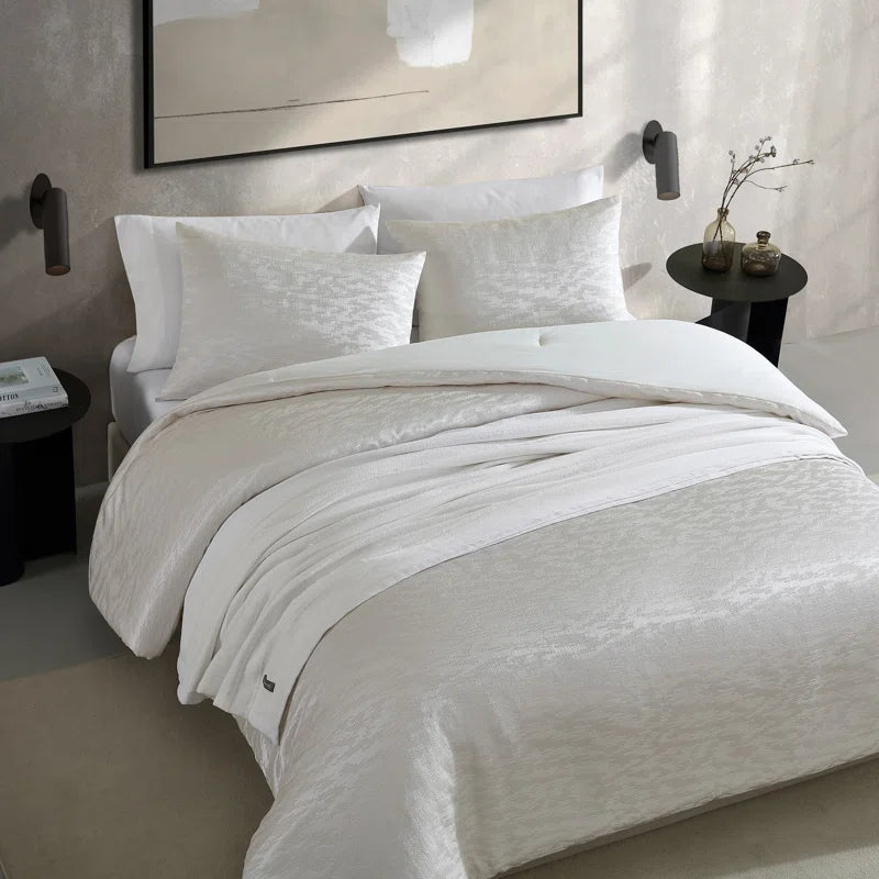 Illusion Ivory Duvet Cover Set