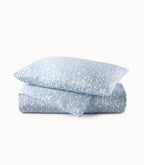 Fern Percale Duvet Cover and Sham in Denim Blue – 100% Long-Staple Cotton | Casa Marella
