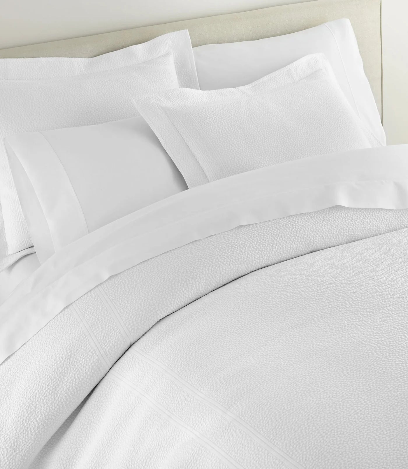 Montauk Matelassé Duvet Cover in Linen – OEKO-TEX certified – Peacock Alley