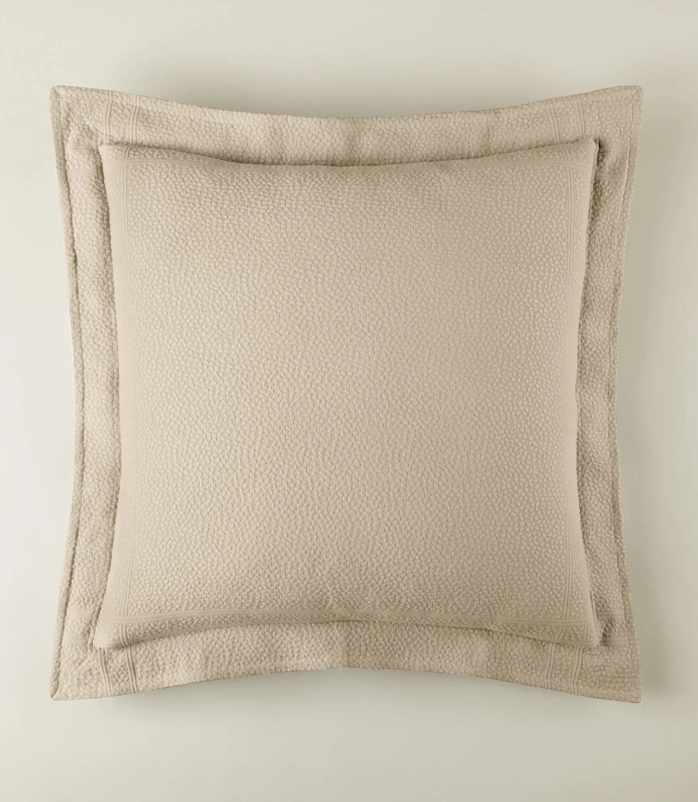 Montauk Matelassé Euro Sham in Linen – OEKO-TEX certified – Peacock Alley