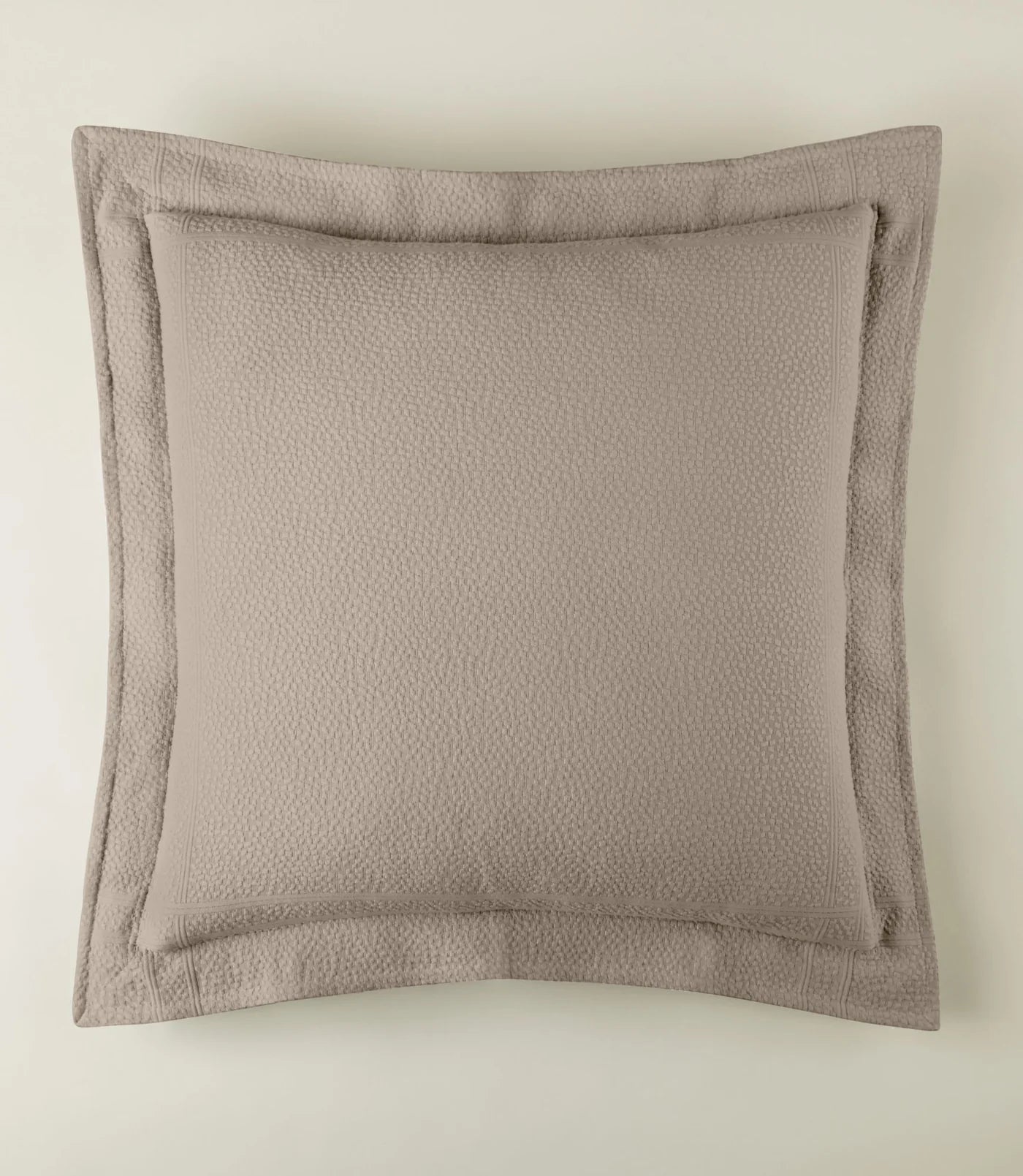 Montauk Matelassé Euro Sham in Platinum – long-staple cotton – Peacock Alley