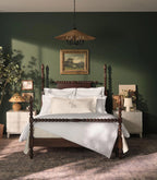 Montauk Matelassé Euro Sham in White – 2.5" flange – Peacock Alley for Casa Marella