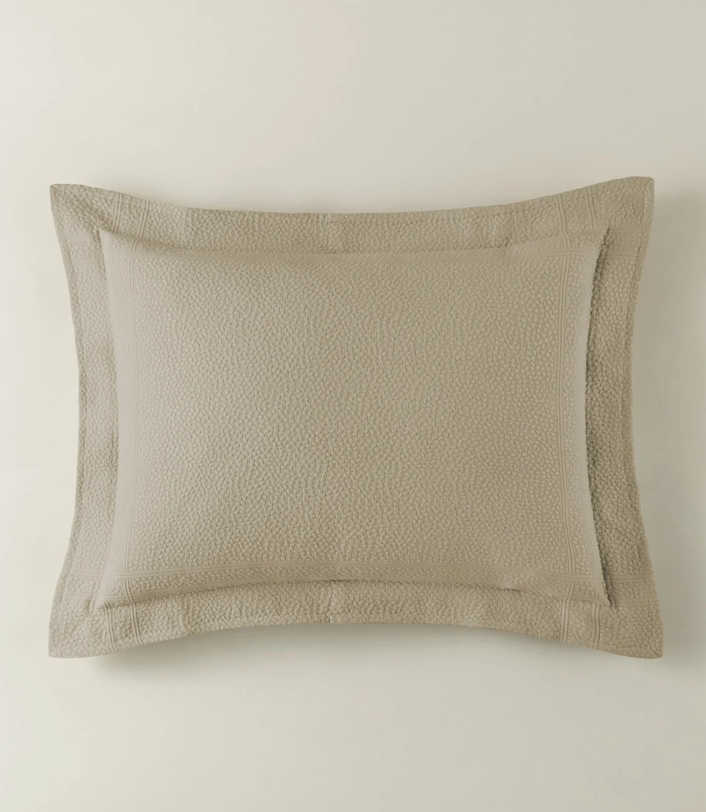 Montauk Matelassé Sham in Platinum – woven in Portugal – Peacock Alley Casa Marella