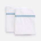 Ella Pillowcase Set embroidery close-up – 5 color options, heirloom quality percale