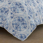 Alessia Azure Medallion Cotton Comforter Set – 3 Piece
