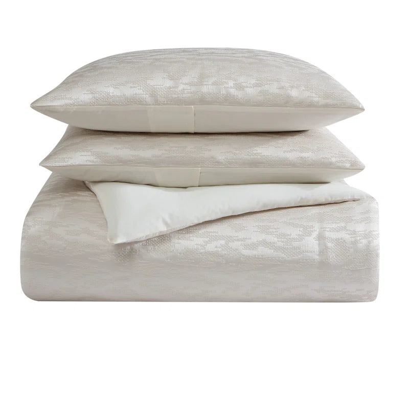 Illusion Ivory Duvet Cover Set