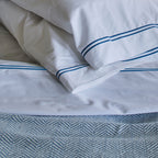 Ella Heirloom Embroidered Sheet Set - White on white styling - Casa Marella Home Linens