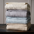 Highlands Cotton Blanket flat lay – Red Land Cotton, heirloom quality, Made in USA